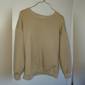 Tan Fleese Lined Sweatshirt Size M